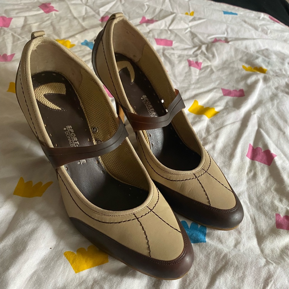 Donald J. Pliner Brown and Tan Heels